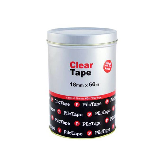 Pilotape Clear Tape (8 rollspk) (18mmx66m)