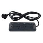HPM Charcoal 4 Outlet Powerboard With Surge Protection