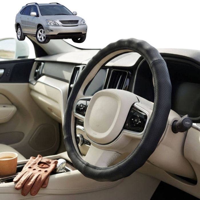 Australian Goose Steering Wheel Cover for Lexus RX 2003 - 2009 (GSU35) Circle Black