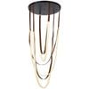 Telbix Mio Modern Pendant Hanging Lamp Light Metal Vegan Leather Black