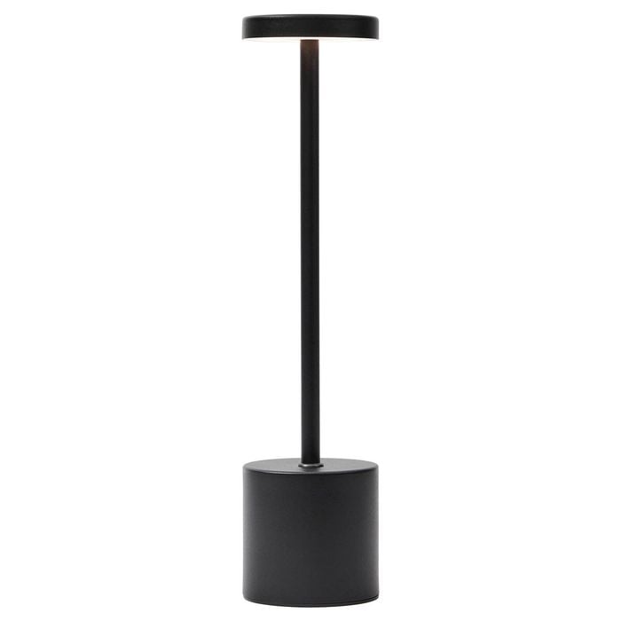 Astin Sinclair 340mm Black Obe Indoor Touch Lamp Rechargeable LED
