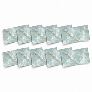 SOGA Peel & Stick Floor and Wall Tiles 30 x 60cm 10 Pack Jade Faux Marble