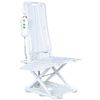 EQUIPMED Motorised Bath Lift Chair, Battery Operated Reclining Seat, Bathing & Fall Recovery Aid for Elderly & Disabled, White