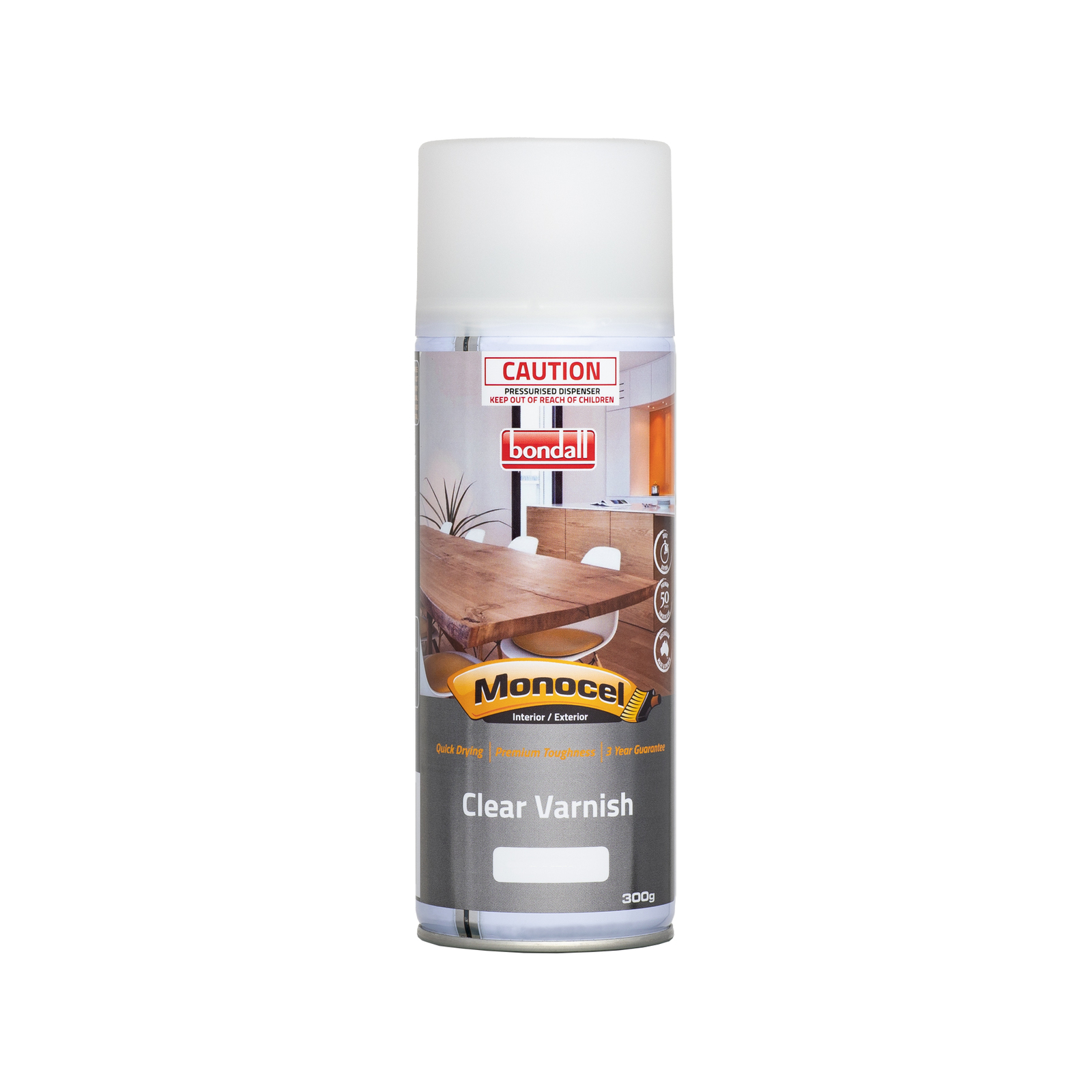 Bondall 300g Clear Matt Monocel Timber Varnish Aerosol product image