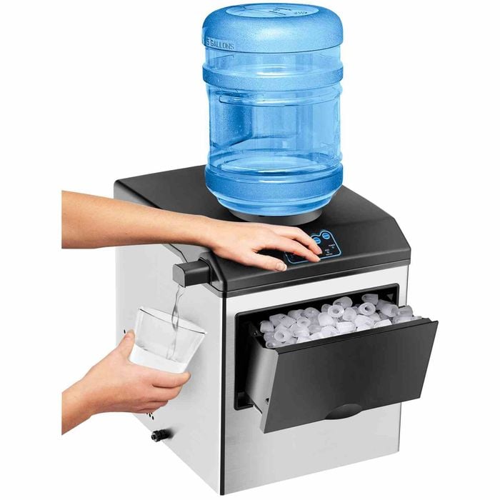 Costway 22kg/24h 2-in-1 Countertop Ice Maker Machine Silver