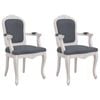 vidaXL Dining Chairs 2 pcs Dark Grey 62x59.5x100.5 cm Velvet