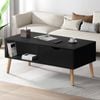 ALFORDSON Coffee Table 2 Drawers Shelf Black