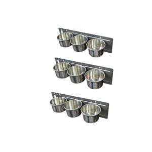 Yes4pets 3 Sets Medium Pet Rabbit Bird Parrot Dog Cat Water Food Bowl Feeder Chicken Poultry Coop Cup