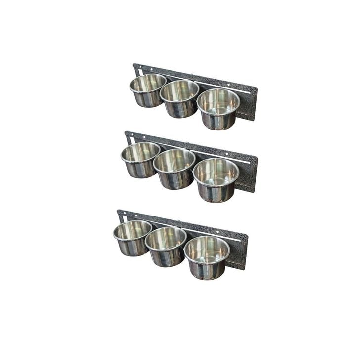 Yes4pets 3 Sets Medium Pet Rabbit Bird Parrot Dog Cat Water Food Bowl Feeder Chicken Poultry Coop Cup