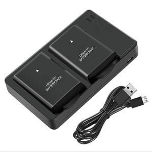 2x Battery and External USB Dual Battery Charger for Nikon EN-EL14 EN-EL14a D5600 D3100 D3200 Camera