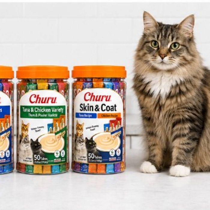 Inaba Churu 200 Tube Variety Bundle Cat Treats | 4 x 50 Tube Tubs