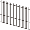 ProtectorAl 1201 - 2400 x 1800mm Black Satin Raked Up to 15º Batten Pool Fence Panel - Black