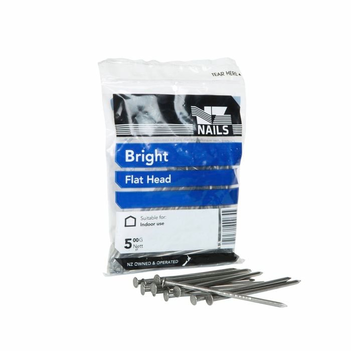 NZ Nails 90 x 3.55mm 500g Bright Steel Flat Head Nail