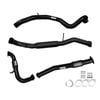 Ignite Exhausts Turbo Back For Nissan Gu Patrol 3l Wagon 3" Cat & Hotdog Black Aluminised Steel