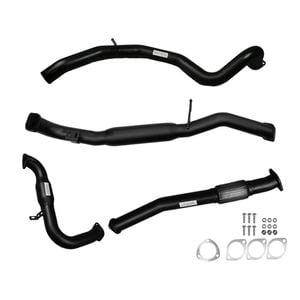 Ignite Exhausts Turbo Back For Nissan Gu Patrol 3l Wagon 3" Cat & Hotdog Black Aluminised Steel