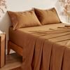 Serene 400tc Bamboo Cotton Sateen Sheet Set Rust - Single Bed