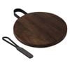 2pc Orson Cheese For One 20cm Round Platter & 17cm Plane Knife - Natural