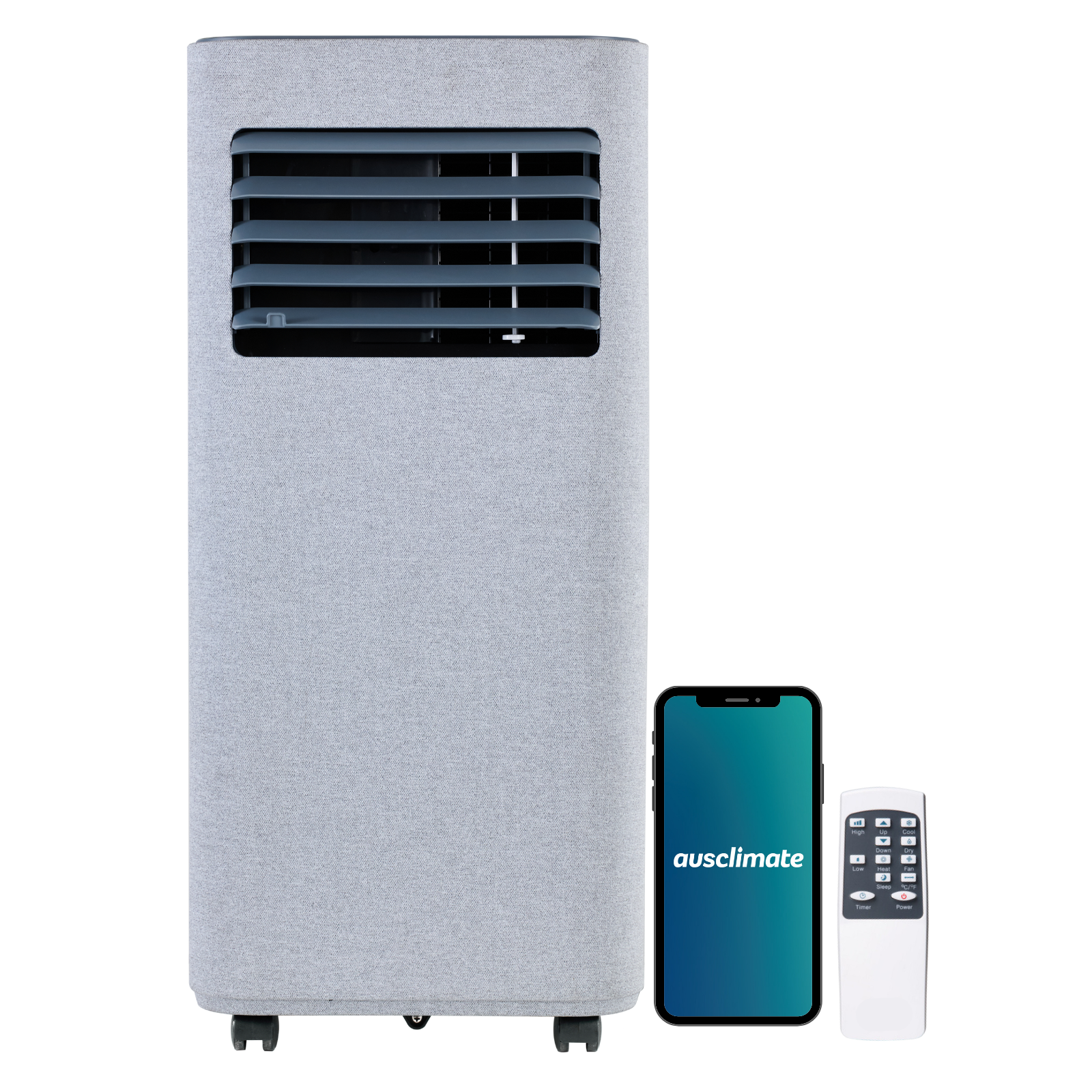 Ausclimate 2.05kW Stone Grey Smart Compact Portable Air Conditioner