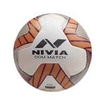 Nivia DOM01 Match ‎PU Football (Golden, Size 5) | Machine Stitched | 8 Panel | PU Micro Fiber top Layer | Soccer Ball