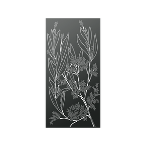 Walpix 1800 x 900 x 3mm Charcoal Perforated Aluminium Decorative Screen Flat Profile Grevillia