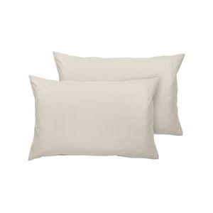 Ecology Dream Pillowcase Pair Size 73 x 48cm Stone Bedding