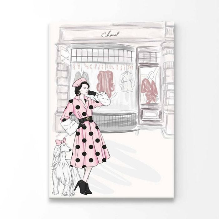 Lady With Her Dog Print 100% Australian Made 60 x 90cm (Acrylic)