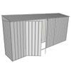 Build-a-Shed 0.8 x 4.5 x 2m Skillion Double Hinged Side Door Shed - Zinc