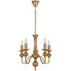 Telbix Siedel Vintage Pendant Hanging Lamp 5-Light Metal Copper Polished