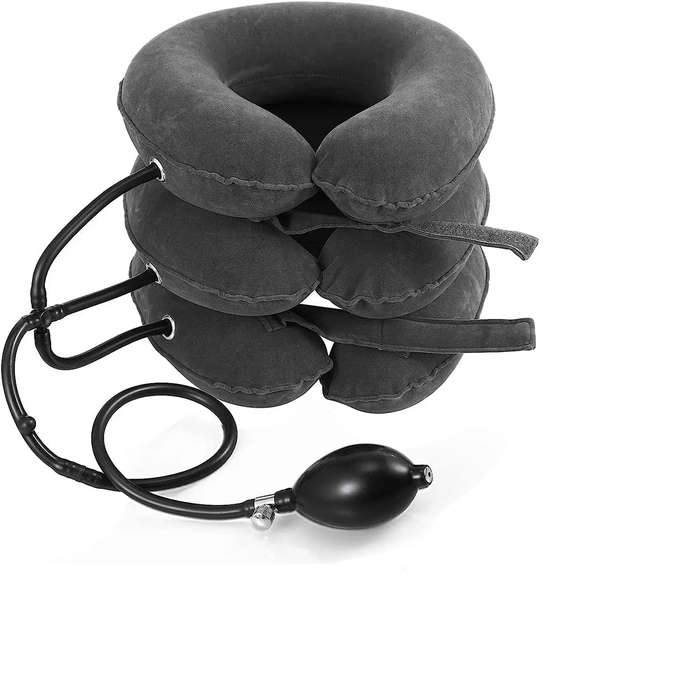 NNEOBA Inflatable Cervical Neck Traction Device Pain Relief Posture Alignment Grey