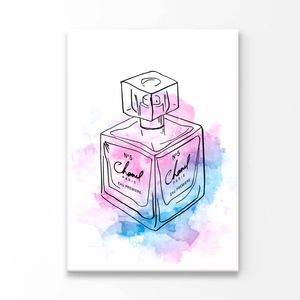 Colorful Fashion Perfume Bottle Print 100% Australian Made 60x90cm (Stretched Canvas)