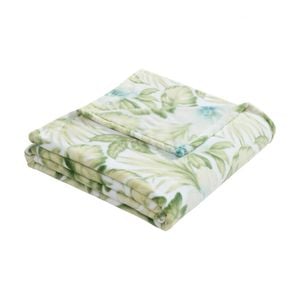 Tommy Bahama Alba Botanical Ultra-soft Plush Throw 152x178cm Pale Blue