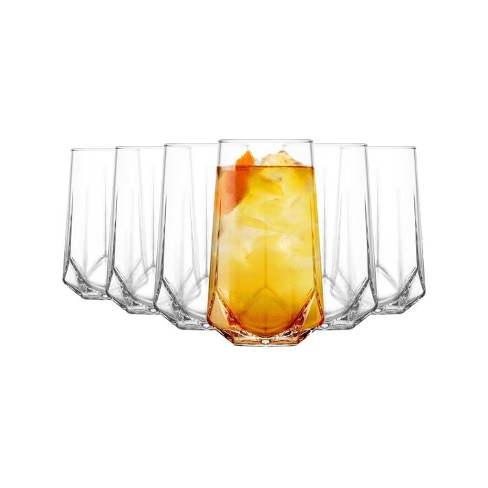 LAV Valeria Highball Glasses - 460ml - Clear - Pack of 6