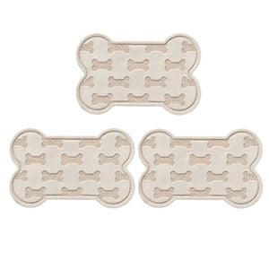YES4PETS 3 x Pet Food Bowl Placemat Waterproof Leakproof Rubber Feeder Mat Non Slip Floor 45x70cm