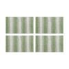 4pk Cdsi Lunasoft Tufted Stripe Bathmat Recycled Cotton Sage Green 50x80cm