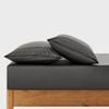 Dreamaker 400TC Premium Cotton Sateen Fitted Sheet Set Charcoal Super King Bed
