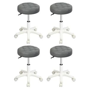 Levede 4pc PU Leather Salon Bar Stools – Grey