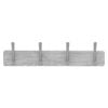 Mode 4 Brushed Nickel Hooks On White Wash Board Hat And Coat Rack