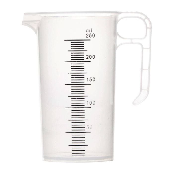 Pro-measures Measuring Jug Polypropylene 250ml Kitchen Lab Measurement Tool