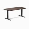 Desky Fixed Height Rubberwood Office Desk Matte Black Frame 150cm