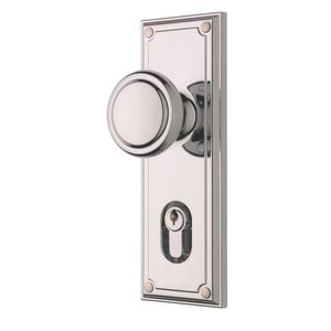 Gainsborough Bright Chrome Single Cylinder Trilock Traditional Knobset