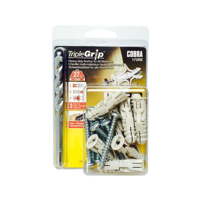 Cobra 6.0mm 173RE Triple Grip Anchor Screws - 8 Pack