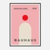 Galrie Bauhaus Ausstellung 1919 Art Print–Iconic Abstract Geometric Modern Design Decor, Black Frame, A4 21 x 30cm (8 x 12inch)