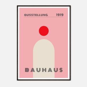 Galrie Bauhaus Ausstellung 1919 Art Print–Iconic Abstract Geometric Modern Design Decor, Black Frame, A4 21 x 30cm (8 x 12inch)