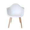 Sk Designer Living | Replica Eames Daw Hal Inspired Chair | Plastic & Natural - White