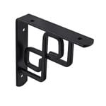 Carinya 100 x 100 x 20 x 3mm Black Deco Squares Bracket - Single
