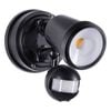 Brilliant Black Raptor III Single LED Sensor Light