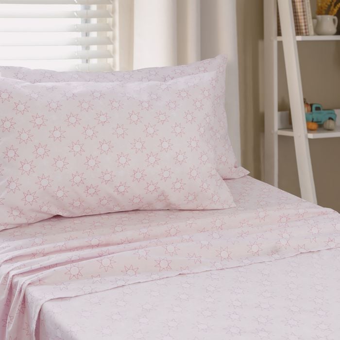Jelly Bean Kids Suns Single Bed Sheet Set W/ Pillowcase - Pink
