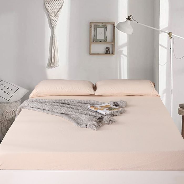Ramesses 1000TC Linen Bamboo Fitted Sheet Combo Set - Queen