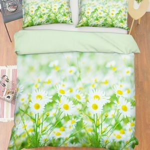 3D Daisy Field 185 Bed Pillowcases Quilt Queen Size