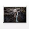 River Flows Over a Rocky Cliff   Print 100% Australian Made 120x90cm  (Poster)